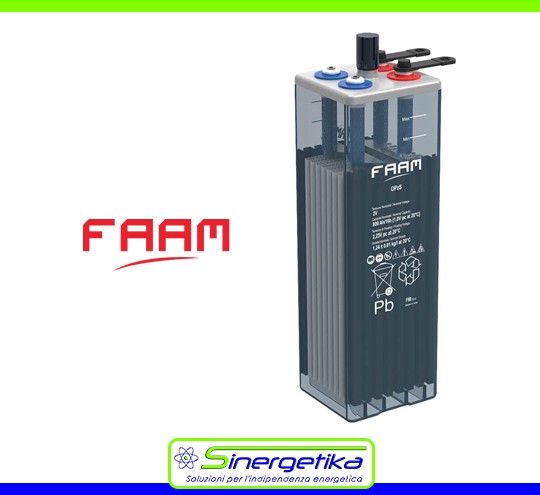 Batteria FAAM 800Ah 2V 8STA100 Stazionaria Solare Fotovoltaico